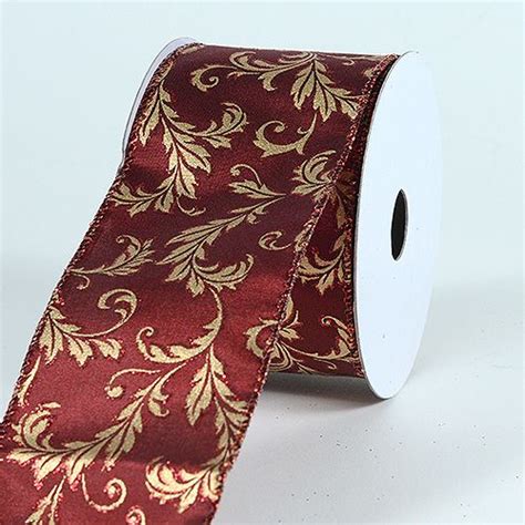 Get the best deals on christmas decorations. Specialty Ribbon - 2.5 Inch Wired Burgundy - #Christmas Ribbon | Red gold christmas, Christmas ...