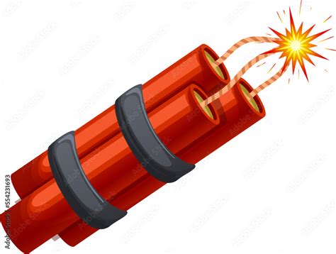 Vetor De Dynamite Fire Cartoon Bomb Explosion Smoke Boom Blast