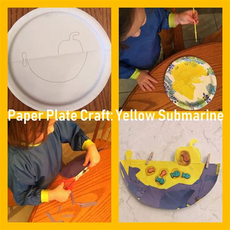 What I Live For Kids Craft Paper Plate Submarine