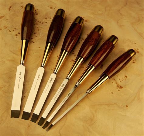 Harold And Saxon Mortise Chisels Desert Rosewood Antique Hand Tools