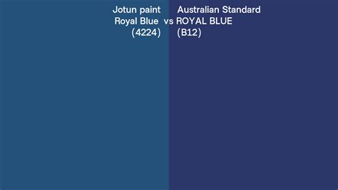 Jotun Paint Royal Blue 4224 Vs Australian Standard Royal Blue B12
