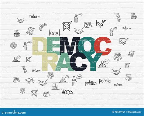 Politics Concept Democracy On Wall Background Stock Image