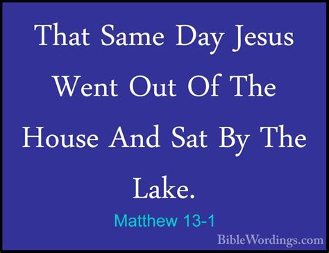 Matthew 13 Holy Bible English
