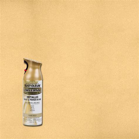 Rust Oleum Universal 11 Oz All Surface Metallic Pure Gold Spray Paint And Primer In 1 261399