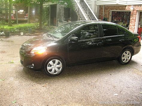The toyota yaris is good on gas, but it looks cheap inside, noise levels are high, and handling is clumsy. 07 Black Toyota Yaris
