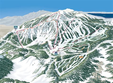 Plan des Pistes et Sentiers de randonnées de Mt Rose Ski at Tahoe