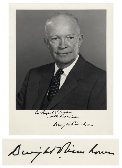 Lot Detail Dwight D Eisenhower Signed 11 X 14 Photo As President