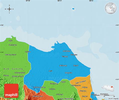 Political Map Of Kab Indramayu