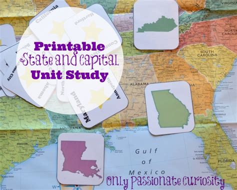 States And Capitals Printable Flash Cards And Worksheets Only