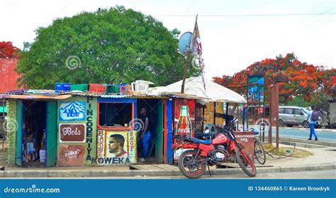 Colourful African Shop On Corner Of Street Editorial Image Image Of