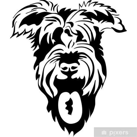 Vinilo Pixerstick Vector boceto de perros de raza Schnauzer • Pixers