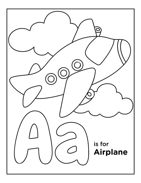 Coloring Pages Of The Alphabet For Kids Etsy