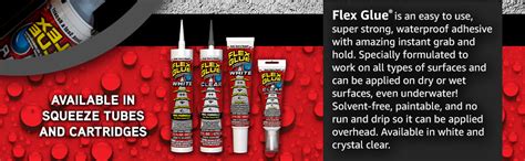 Flex Glue Mini White Super Strong Rubberized Waterproof Adhesive Works Underwater Use On