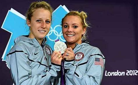 Americans Abby Johnston And Kelci Bryant Pose With Their Silver Medal
