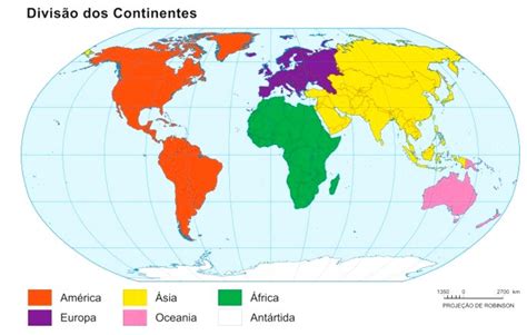 Mapa Múndi Continentes Países E Oceanos Toda Matéria