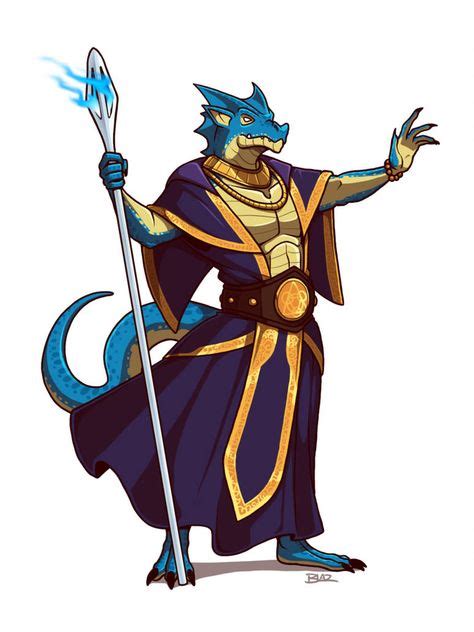 Blue Dragonborn Wizard By Blazbaros On Deviantart Dungeons And