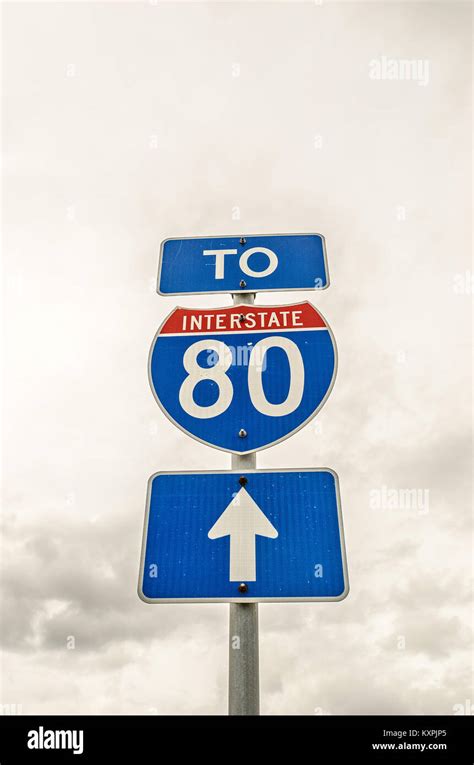 Interstate 80 Sign High Resolution Stock Photography And Images Alamy