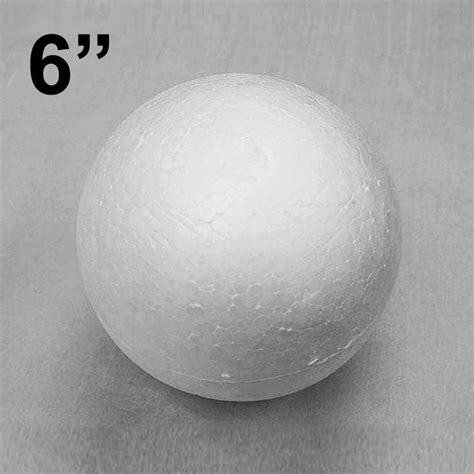 6 Pack 6” White Styrofoam Filler Foam Beads Balls Styrofoam Ball Foam Crafts Foam