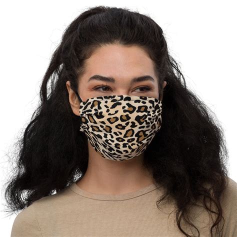 Leopard Print Premium Máscara Facial Leopard Face Mask Etsy