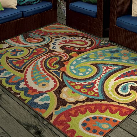 Orian Rugs Bright Colors Paisley Monteray Area Rug Or Runner