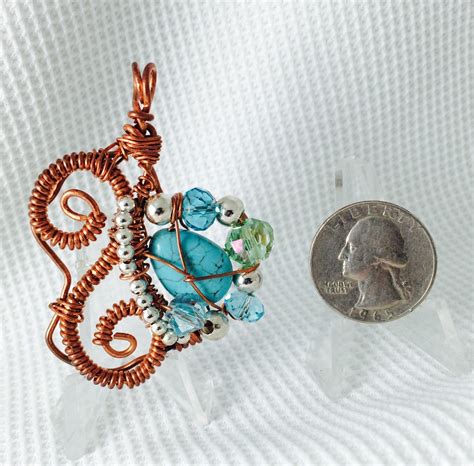 Copper Wire Wrapped Turquoise Howlite And Beaded By GumboCreations
