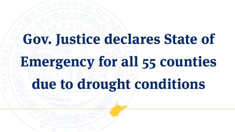 Gov Justice Declares State Of Emergency For All 55 Counties Due To Drought Conditions