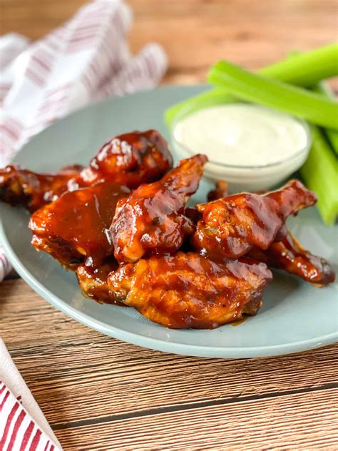 Air Fryer Buffalo Bbq Chicken Wings Story Whiskful Cooking