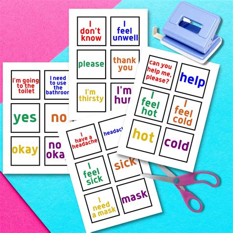 printable non verbal communication cards printable word searches