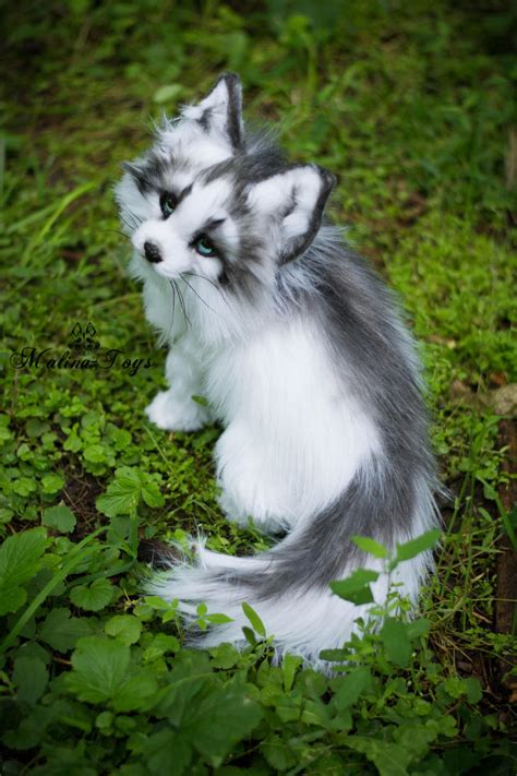 Sold Handmade Poseable Toy Arctic Marble Fox By Malinatoys On Deviantart