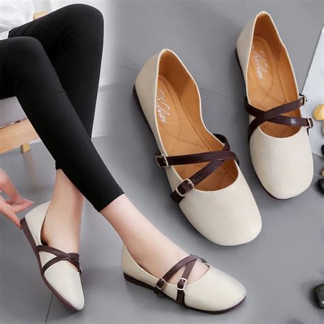 Yidaku Hot Fashion Brand Women Shoes Leather Flats Soft Office Work