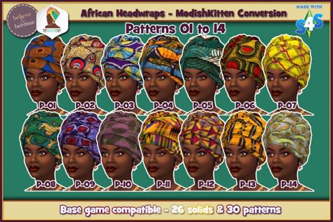 Conversion Of Modishkittens African Headwrap At The African Sim Sims