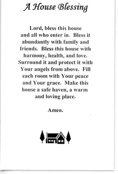 A House Blessing Holy Card Prayer Card Pack Of 25 Etsy Canada