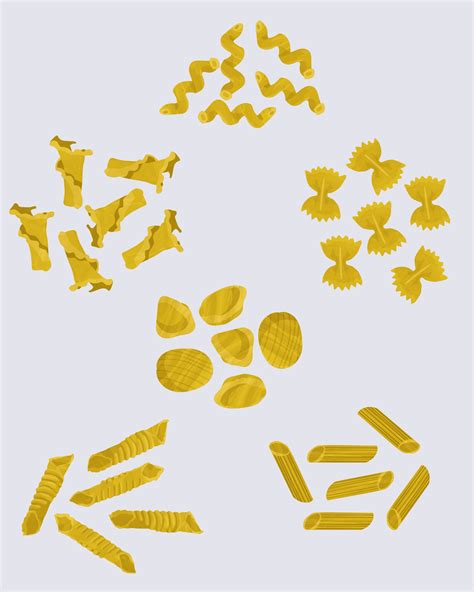 Our Illustrated Guide To Pasta Shapes From Calamarata To Ziti Martha