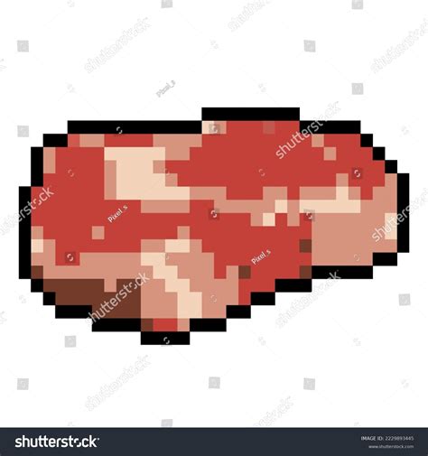 Fresh Pork Beef Steak Pixel Art Stock Vector Royalty Free 2229893445 Shutterstock