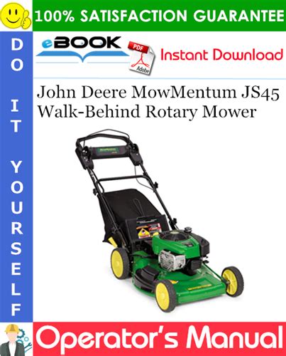 John Deere Mowmentum Js45 Walk Behind Rotary Mower Operators Manual