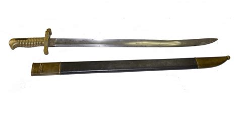 Original Civil War Model 1855 Saber Bayonet With Its Brass