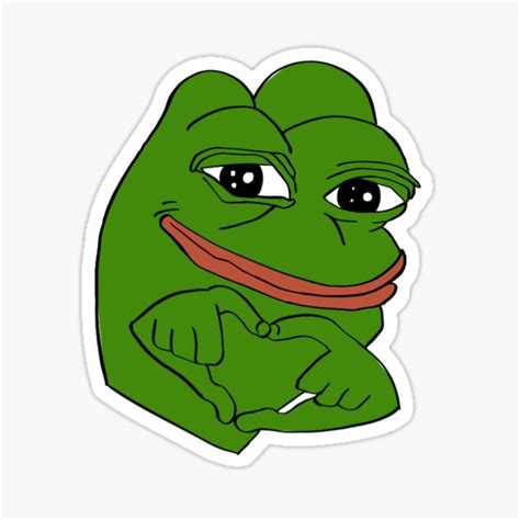 Pepe Heart Sticker For Sale By Bubdesigns Redbubble