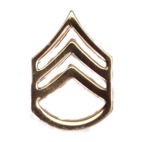 Army Pin On Collar Rank E 6 Staff Sgt
