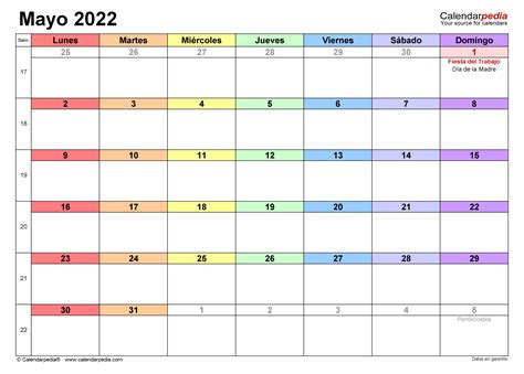 Calendario Mes De Mayo 2022 Para Imprimir Reverasite