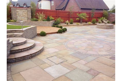 Natural Paving Indian Sandstone Project Pack Buff 158m2 Travis Perkins