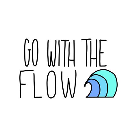 Go With The Flow Lettering Clipart Png Svg Jpeg Etsy