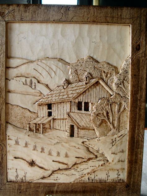 Shallow Relief And Burned Wood Carving Designs Wood Carving Patterns