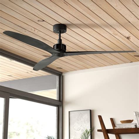 Steel motor finished in stain brass finish. 52" Nielson 3 -Blade Standard Ceiling Fan with Remote ...