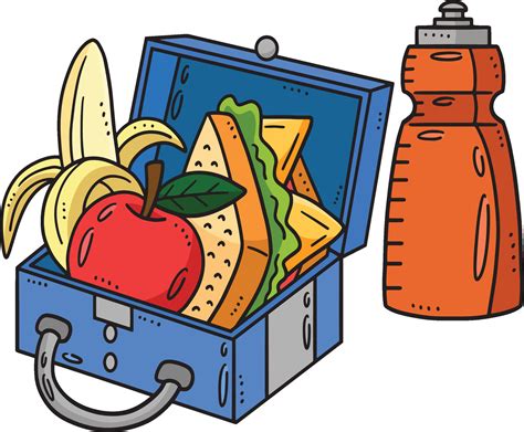 Lunch Box Cartoon Colored Clipart Illustration 26493073 Vector Art At