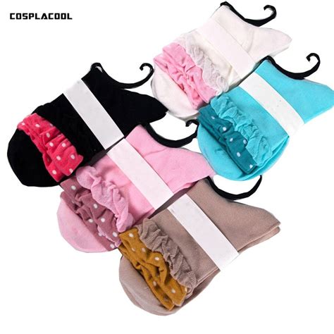 Cosplacool New Cotton Lace Japanese Style Socks Women Cute Sweet Autumn Winter Meias Chaussette