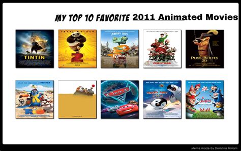 Top 10 Favourite 2011 Animated Movies By Geononnyjenny On Deviantart