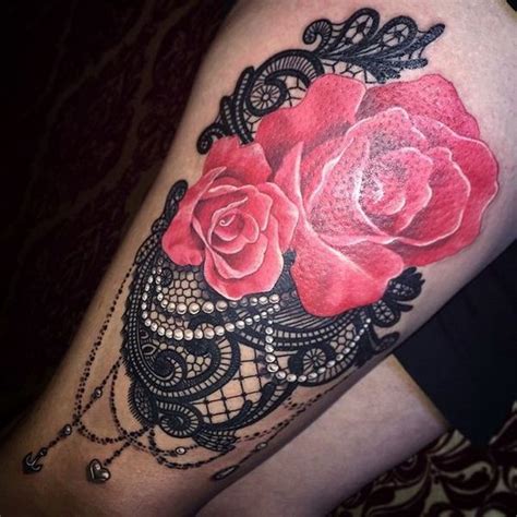 30 Lace Tattoo Designs For Women For Creative Juice Lace Skull