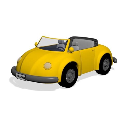 Buggy 3d Cartoon Car Cgtrader