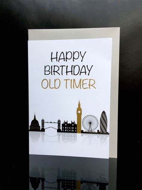 Happy Birthday Old Timerold Timer Birthday Cardlarge Etsy