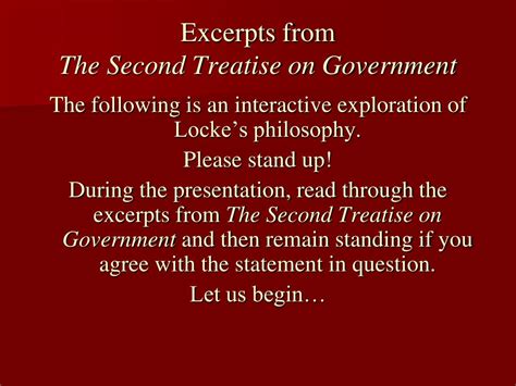 Ppt Political Philosophy John Locke The Second Treatise On